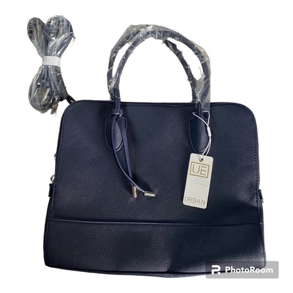 Urban Expressions Handbags - Urban Expression Dark Blue Crossbody Bag/Briefcase New With Tags